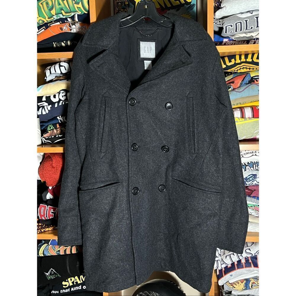 Vintage Gap Men’s Wool Pea Coat Overcoat
